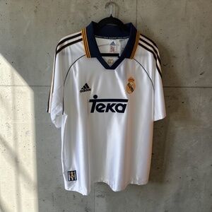 Adidas Real Madrid 1999/00 Retro Reissue Home Jersey XL BNWT Teka White Classic